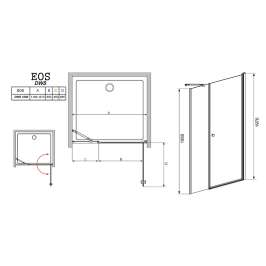 Душевая дверь Radaway EOS DWS 120 R